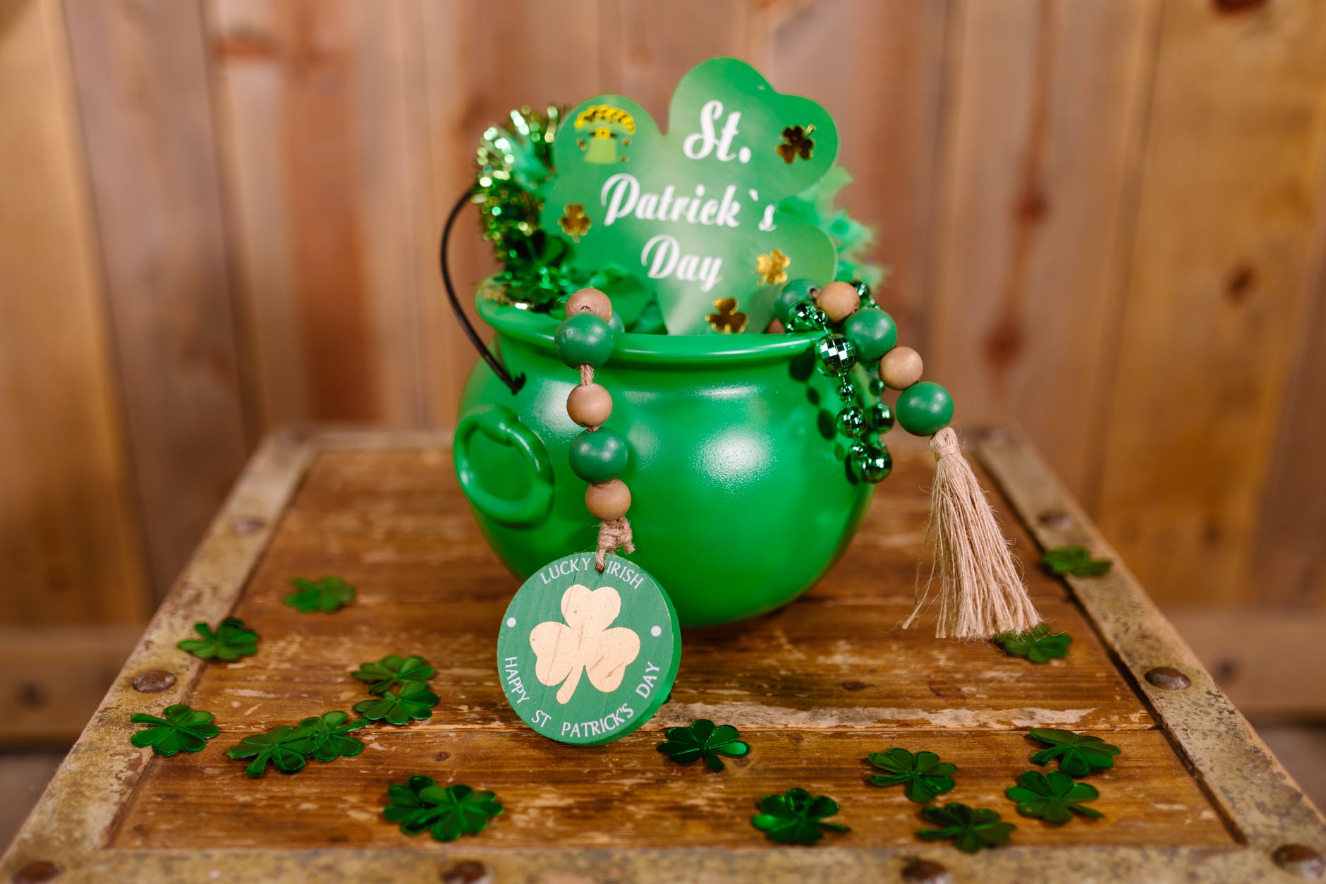 shallow focus photo of st patrick s day props