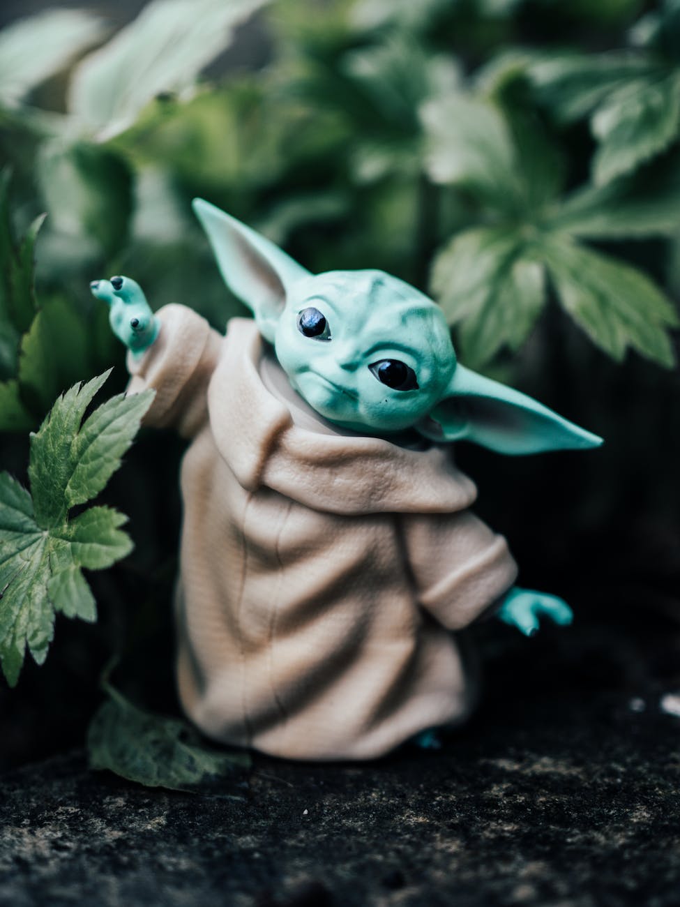 close up of yoda toy